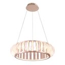 Ver imagem 1 de Lustre Pendente Nordecor Wavy 2944 Ouro Champagne Led Bivolt