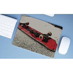 Mouse Pad Emborrachado Personalizado Grande Skate SK8 Skateboarding - Skate Vermelho - 1