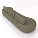 Ver imagem 5 de Sofá Sala de Estar Modulado França 326cm Encosto Articulável com Almofadas Veludo Castor G45 - Gran 