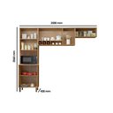 Ver imagem 4 de Kit de Cozinha Completa 3 Peças Zafira (1 Paneleiro + 2 Aéreos) Cinamomo/Off White - Valdemóveis