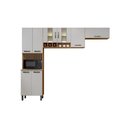 Ver imagem 2 de Kit de Cozinha Completa 3 Peças Zafira (1 Paneleiro + 2 Aéreos) Cinamomo/Off White - Valdemóveis