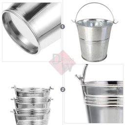 Balde Alumínio Prata C/ Alça P/ Decoração/lembrancinhas/flor - 5
