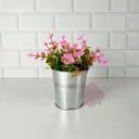 Ver imagem 2 de Balde Alumínio Prata c/ Alça p/ Decoração/Lembrancinhas/Flor