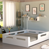Cama Infantil Montessoriana Casal Mdf Robusto Fabricação Nacional Linha Moderna para Crianças:branco - 2