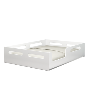 Cama Infantil Montessoriana Casal Mdf Robusto Fabricação Nacional Linha Moderna para Crianças:branco