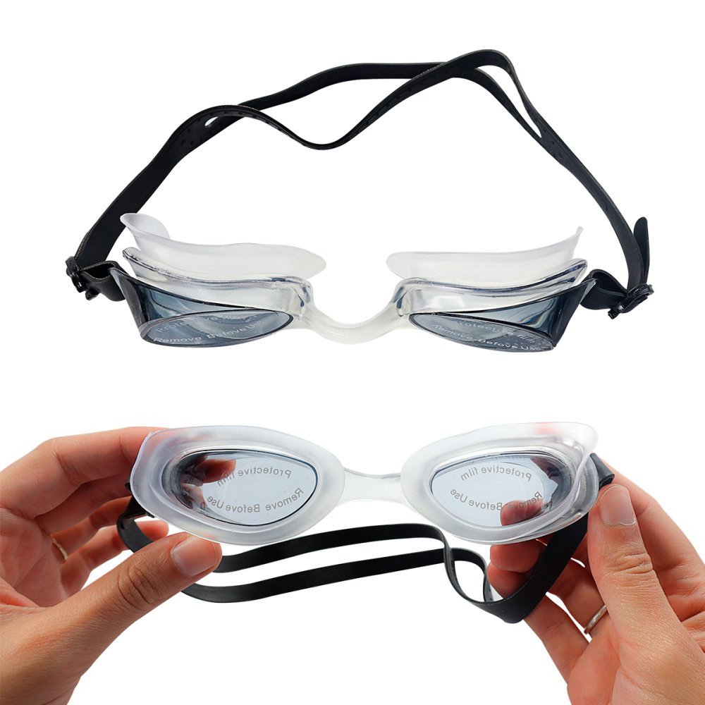 Óculos de Natação com Estojo Plástico e Tampão de Ouvidos - Preto - 6