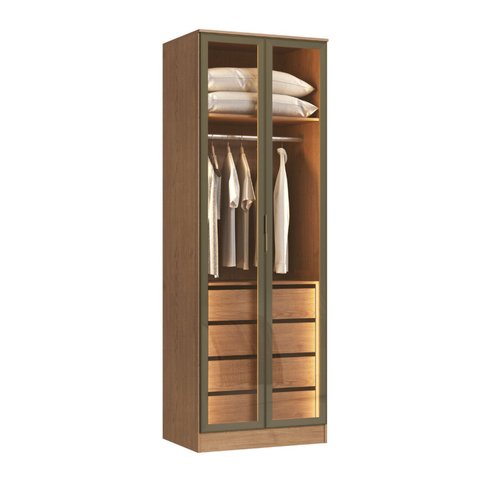 Guarda Roupa Modulado 2 Portas Reflecta Requinte 100% MDF
