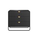 Ver imagem 1 de Cômoda Luna Orgânico 90x82cm 3 Gavetas Nero/preto 28068