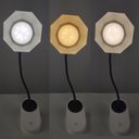 Ver imagem 4 de Luminária de Mesa com Garra Flexivel Diamante Touch Presilha LED 3 Cores Abajur Articulavel