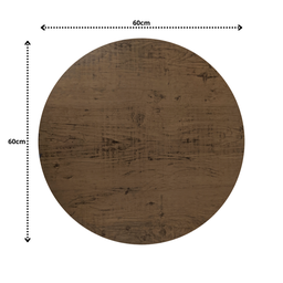 Mesa Bistrô Baixa Estrutura Aço Tampo Mdf Cozinha Bar Redonda Imbuia - 3