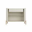 Ver imagem 3 de Buffet Mdf com Gaveta e Porta Lisa L98,5 X A81,5cm Luna/dourado F830l
