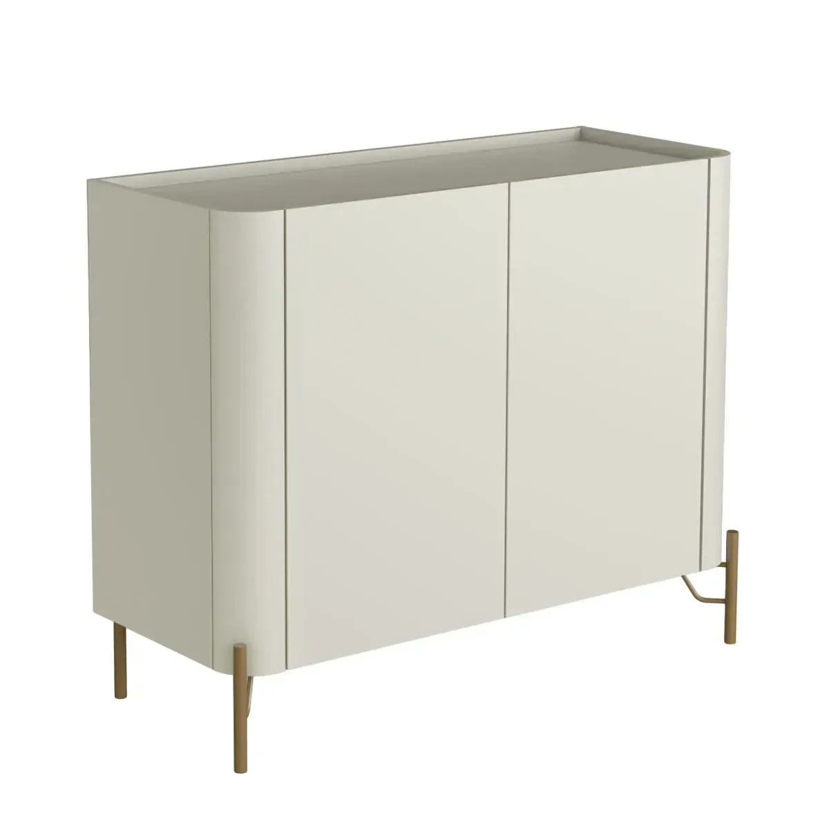 Ver imagem 2 de Buffet Mdf com Gaveta e Porta Lisa L98,5 X A81,5cm Luna/dourado F830l