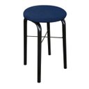 Ver imagem 1 de Puff Manu Suede Azul Marinho D'rossi