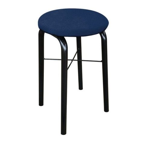 Puff Manu Suede Azul Marinho D'rossi