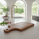 Ver imagem 1 de Tábua de Corte de Madeira 35 X 17 Cm Uso Cozinha Churrasco:marrom-claro