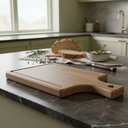 Ver imagem 5 de Tábua de Corte de Madeira 35 X 17 Cm Uso Cozinha Churrasco:marrom-claro