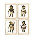 Ver imagem 1 de Kit Quadro Urso Polo Rl Decorativo Infantil Quarto Criança Bebê Enxoval