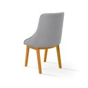 Ver mais imagens de Conjunto Mesa Jantar 1,60m Amadeirado 4 Cadeira Verona Linho Cinza Luxo