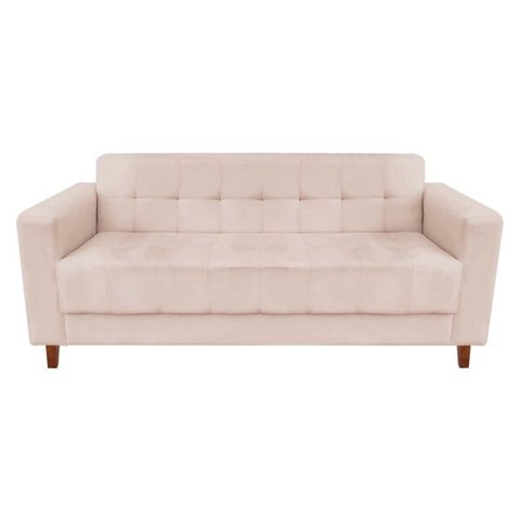 Sofá 3 Lugares Arezzo Suede Bege - D'Rossi