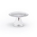 Ver imagem 1 de Puxador Redondo Flor em Metal para Móveis Kit 10 Unidade Puxador de Guarda Roupa - Cromado