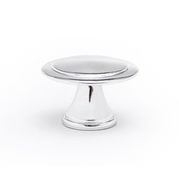 Puxador Redondo Flor em Metal para Móveis Kit 10 Unidade Puxador de Guarda Roupa - Cromado - 1