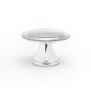 Puxador Redondo Flor em Metal para Móveis Kit 10 Unidade Puxador de Guarda Roupa - Cromado