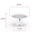 Ver imagem 2 de Puxador Redondo Flor em Metal para Móveis Kit 10 Unidade Puxador de Guarda Roupa - Cromado