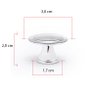 Puxador Redondo Flor em Metal para Móveis Kit 10 Unidade Puxador de Guarda Roupa - Cromado - 2
