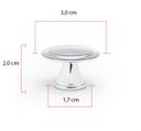 Ver imagem 2 de Puxador Redondo Flor em Metal para Móveis Kit 10 Unidade Puxador de Guarda Roupa - Cromado