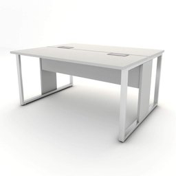Mesa de Trabalho para Escritório 2 Lugares Cinza 1,50m F5 Cor:cinza - 4