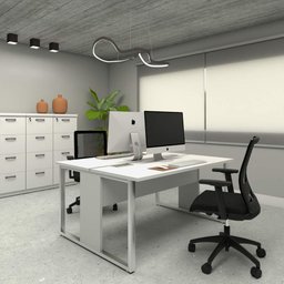 Mesa de Trabalho para Escritório 2 Lugares Cinza 1,50m F5 Cor:cinza - 2