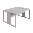 Ver imagem 2 de Mesa de Trabalho para Escritório 2 Lugares Cinza 1,50m F5