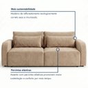 Ver imagem 4 de Sofá Cama 3 Lugares Retrátil e Reclinável 196cm Montreal