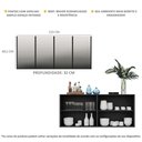 Ver imagem 4 de Aparador Buffet com Espelho Multimóveis Vegas 4 Portas FG3558 Preto