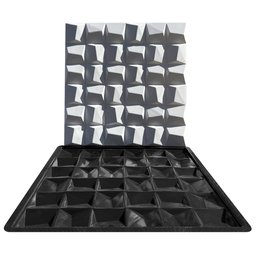 Forma 3d Gesso e Cimento Abs - Tile 50x50 - 1