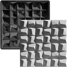 Forma 3d Gesso e Cimento Abs - Tile 50x50 - 6