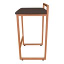 Ver imagem 3 de Banqueta Pietra Suede Marrom Base Cobre D'Rossi