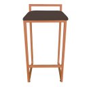 Ver imagem 2 de Banqueta Pietra Suede Marrom Base Cobre D'Rossi