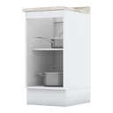 Ver imagem 2 de Balcão 1 Porta 40cm Americana Branco com Tampo Calcare - Móveis Henn Branco-calcare