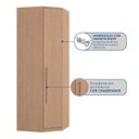 Ver mais imagens de Módulo de Canto Oblíquo 1 Porta 3 Prateleiras Elegance