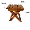 Ver imagem 4 de Banco Banquinho Dobrável Ripado para Sentar (estilo Mesa) Mel