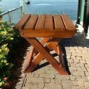 Ver imagem 2 de Banco Banquinho Dobrável Ripado para Sentar (estilo Mesa) Mel