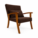 Ver imagem 4 de Kit 2 Poltrona Jade Boucle Almofada Estofada Sala de Estar Moderna Decorativa:marrom