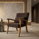 Ver imagem 2 de Kit 2 Poltrona Jade Boucle Almofada Estofada Sala de Estar Moderna Decorativa:marrom