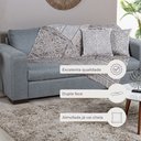 Ver imagem 7 de Kit Xale para Sofá Franja Grécia Tecido Jacquard Almofadas Cheias 5 Peças:cáqui