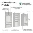 Ver imagem 4 de Guarda-roupa Modulado 240 Cm 6 Portas 4 Gavetas Branco Neo Madesa 01