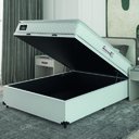 Ver imagem 2 de Cama Box Baú Casal Colchão Espuma D33 Pillow Top New Millenium Branco Hellen