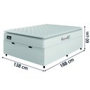 Ver imagem 4 de Cama Box Baú Casal Colchão Espuma D33 Pillow Top New Millenium Branco Hellen