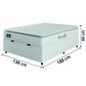 Cama Box Baú Casal Colchão Espuma D33 Pillow Top New Millenium Branco Hellen - 4