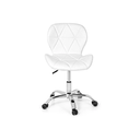 Ver imagem 1 de Cadeira Decorativa Assento Branco Estofado Base Giratoria Cromada Unidade Bering